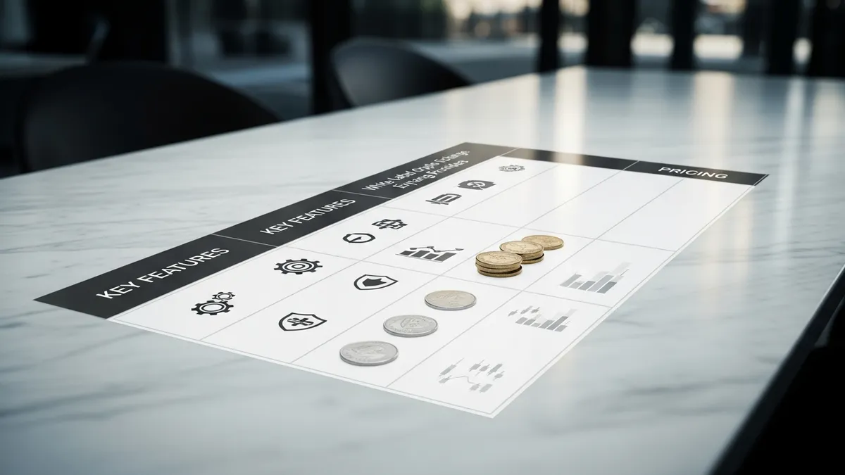 Launch Your Crypto Exchange in Australia 2026: White Label Guide - A comparison table highlighting the key features and pricing of different white-label crypto exchange providers popular in Australia. - Australia