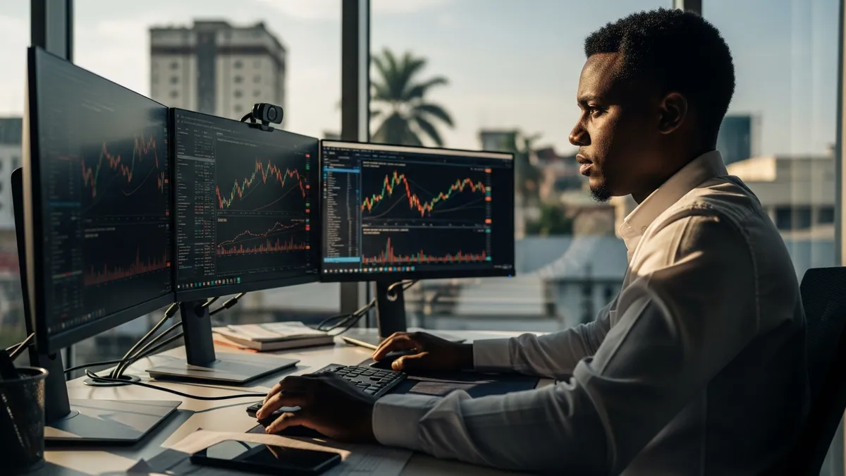 Launch Your Crypto Exchange in Tanzania: White Label, 2026! - Bitcoin trader in Dar es Salaam analyzing market trends - Tanzania