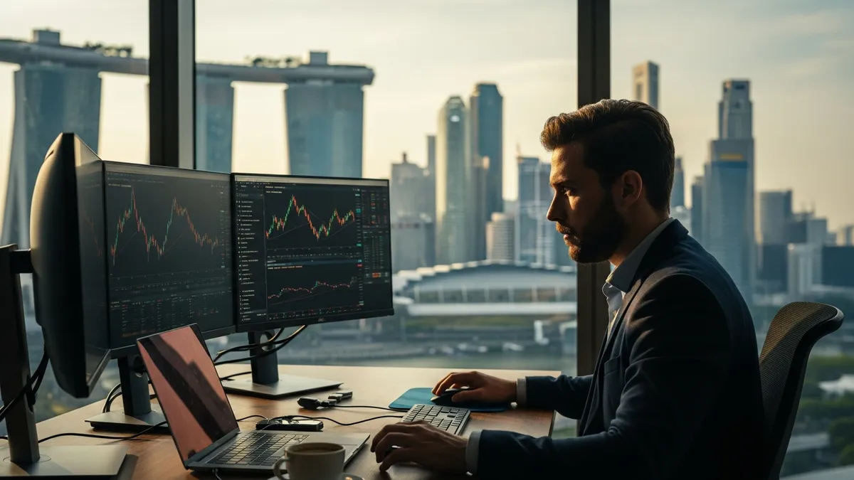 Launch Your Own Crypto Exchange in Singapore: The 2026 White Label Revolution - Bitcoin trader in Singapore office - Singapore