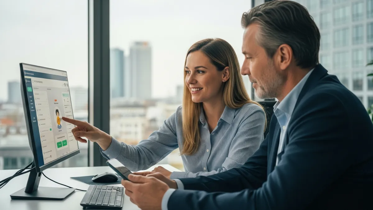White Label Exchange Krypto 2026: Eigene Krypto-Börse in Deutschland! - German customer service agent helping a client with a crypto transaction - Germany